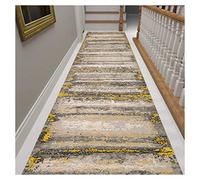 Siunwdiy Tapis De Couloir,Tapis Entree Interieur Long antidérapant,Tapis Couloir Long Moderne Motif Abstrait Vintage,Tapis De Passage Largeur: 40/50/60/80/90/100/120/140,Marron,60x140cm