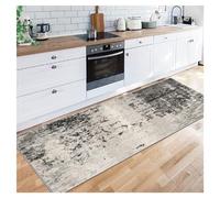 Siunwdiy Tapis de Cuisine Passage Couloir Antidérapant Et Lavable Gris d'allée Moderne Abstrait Tapis Au 1.8Metre pour Chambre à Coucher, Couloir, Taille Personnalisable，120X180CM
