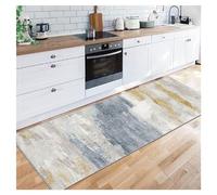 Siunwdiy Tapis de Cuisine Tapis Long Couloir 120X150CM，Gris Lavable antiderapant Vintage Motifs Abstrait Tapis Cuisine Tapis Chambre Adulte Tapis Cuisine Devant evier pour Passage