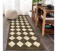Siunwdiy Tapis de Passage Long,70 x 120 cm Tapis de Cuisine Lavable en Machine, Tapis Antidérapant pour Intérieur, Couloir, Entrée, Salon, Chambre, Paillasson Décratif Marron