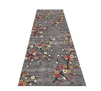 Siunwdiy Tapis entrée Long，3D Fleur Tapis de Couloir Moderne Tapis Cuisine antidérapant,Tapis Couloir Long,Marron,60x180CM