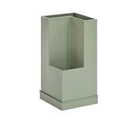 SIUQCGIPRT Porte-Parapluie, Porte-parapluies moderne et créatif, 2 niveaux, en métal avec bac égouttoir amovible, idéal pour une entrée ou un couloir. Léger et antirouille. Blanc (vert) (jaune).