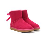 SIUSUMFO Femme Bottes De Neige Hiver Chaussure Antidérapant Doux Chaud Confortable Doublure Épais Bottes 40 EU Rose Rouge (Taille l'étiquette:40