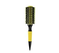 SIUSYACI Brosse à cheveux ronde avec poils de sanglier pour brushing coiffage de cheveux ronde pâte quiff rouleau brosse à friser peigne de ventilation pour femmes et hommes (2,9 x 25 cm)