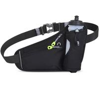SIUSYACI Ceinture d'hydratation pour homme et femme avec sangle réglable, convient pour la randonnée, la course, la marche, le jogging, le camping (bouteille non incluse), noir, Déménagement