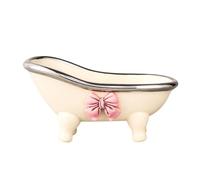 SIUSYACI Porte-savon vintage pour mini baignoire, porte-savon décoratif, accessoires de salle de bain, sans perforation