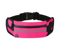 SIUSYACI Sac banane pour homme et femme, petite ceinture de course, support de téléphone pour la course à pied, sac de ceinture à rabat pour entraînement, ceinture d'argent pour homme et femme, rose