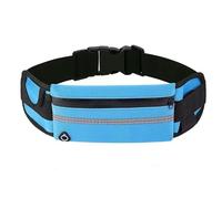 SIUSYACI Sac banane pour homme et femme, petite ceinture de course, support de téléphone pour la course à pied, sac de ceinture à rabat pour entraînement, ceinture d'argent pour homme et femme, bleu