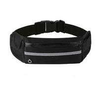 SIUSYACI Sac banane pour homme et femme, petite ceinture de course, support de téléphone pour la course à pied, sac de ceinture à rabat pour entraînement, ceinture d'argent pour homme et femme, Noir