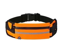 SIUSYACI Sac banane pour homme et femme, petite ceinture de course, support de téléphone pour la course à pied, sac de ceinture à rabat pour entraînement, ceinture d'argent pour homme et femme, Orange