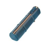 SIUSYACI Trousse à crayons rétro en cuir avec fermeture éclair - Grande capacité - Multifonction - Sac de rangement (bleu)