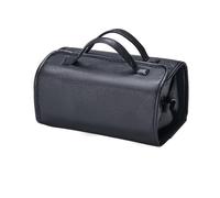 SIUSYACI Trousse de maquillage en cuir imperméable à suspendre pour femme, trousse de maquillage amovible 4 en 1 enroulable, Noir, One Size, Qualité supérieure