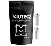 SIUTEC® Buse Volcano Premium Nozzle 0,4 mm en acier inoxydable/acier inoxydable - 2 pièces pour filament de 1,75 mm | Sidewinder X1/X2, Genius Pro, Vyper, Kobra Max, Super Racer, V400, Little Monster