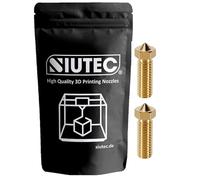 SIUTEC® Lot de 2 buses Volcano de qualité supérieure en laiton/laiton - 1,0 mm - Pour filament de 1,75 mm - Sidewinder X1/X2, Genius/Genius Pro, Vyper, Kobra Max, Super Racer, V400, Little Monster