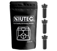 SIUTEC® Premium Volcano Acier Trempé/Hardened Steel, Buse / Buse Set 3pcs 0.4/0.6/0.8 - pour Volcano Hotends, Sidewinder X1/X2, Genius Pro, Vyper, Kobra Max, etc. Filament de 1,75 mm