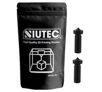 SIUTEC® Premium Volcano Buse 0,2 mm en acier trempé - Lot de 2 pour filament 1,75 mm | Compatible avec Sidewinder X1/X2, Genius Pro, Vyper, Kobra Max, Super Racer, V400, Little Monster