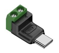Siuwddee Adaptateur USB C USB | Tête De Connexion Rapide Mâle 2 Broches | Connecteur De Chargement Type C Mâle Terminal À Serrage 2 Broches - pour Industriel, Scientifique, Réparation, Charge