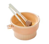 Siuwddee Bol de nettoyage pour pinceaux de maquillage, bol de nettoyage en silicone, outil multifonctionnel pour pinceaux de maquillage, panier de séchage pour brosses et éponges