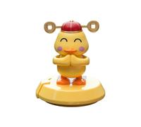 Siuwddee Dashboard Solar Dancing Toys - Canard Jaune Décor Tableau de Bord Voiture,Ornement Vibrant d'Intérieur de Voiture avec de Stationnement Numérotée | Idéal pour Famille Hommes