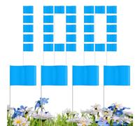 Siuwddee Drapeaux De Jardinage Marqueurs | 100 Pièces Drapeaux Fluorescents Pour Arpentage | Signalisation Pour Construction Irrigation Cartographie Propriété Chien Extérieur Arrosage