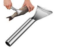 Siuwddee Écailleur De Poisson en Acier Inoxydable, Grattoir Manuel pour Écailles De Poisson, Grattoir À Écailles De Poisson, Outils De Nettoyage De Poisson De Conception De Trou De Suspension pour