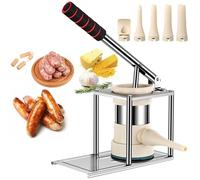 Siuwddee Farcis à saucisses, farcisseur de viande pour saucisses | Poussoir à saucisses vertical avec 5 tubes de farce,Remplisseur de saucisses à pression facile, remplisseur de viande et Machine de