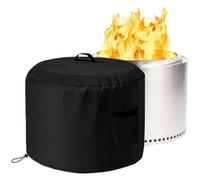 Siuwddee Housse Ronde Pour Foyer Extérieur | Housse Imperméable Extérieure Pour Foyer Circulaire - Protecteur Résistant Au Vent Et Aux Intempéries Pour Cuisson Grillade Barbecue Feu De Camp