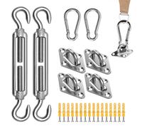 Siuwddee Kit de Fixation pour Voile d'| Pièces de Rechange pour Sail - Ensemble en Acier Inoxydable pour Terrasse Jardin Bateau Piscine Camping