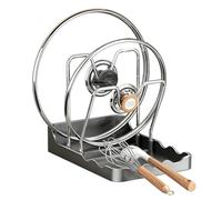 Siuwddee Organiseur De Couvercle De Casserole Avec Repose-cuillère Support De Couvercle De Casseroles Rangement Couvercles Casserole De Cuisine Pour Planche À Découper Plat Spatule Armoire