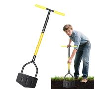 Siuwddee Outil à Délimiter la Pelouse,Outil Dentelé pour Massifs de Fleurs et Jardin | Manche Ergonomique Bêche Acier, Racloir pour Nettoyage Pelouse Massifs Escaliers Aménagement Extérieur