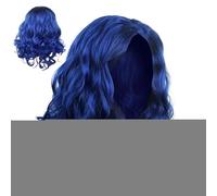 Siuwddee Perruque bouclée bleue,perruque bleue - Perruque ondulée courte, Bob ondulée courte et bouclée pour femmes, pour un usage quotidien, Halloween