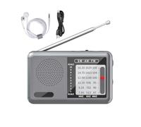 Siuwddee Radio AM FM - Radio Portable avec Casque - Fonctionne sur Piles | Récepteur Ondes Courtes Rechargeable pour Adultes Maison Bureau Camping Extérieur Poche