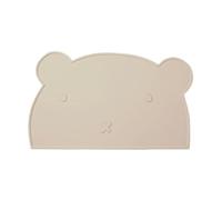 Siuwddee Tapis de Nourriture pour Chats, Tapis de Bol à Chiens | Arêtes surélevées Cat Feeder Pad,TAFT en Silicone sans Glissement Lavable, Plateau en Forme d'ours à l'épreuve des déversements pour