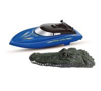 Siva Croco Racer Boat 2 en 1 2,4 GHz RTR bleu bateau RC avec chargeur de batt...