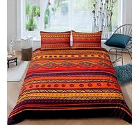 SIVAGA Housse de Couette 220x240 Bohême Indien Exotique, Parure de Lit Adulte 2 Personnes en Microfibre Douce Imprimée en 3D avec 2 Taies d'oreiller avec Fermeture Éclair