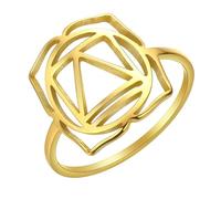 SiVaji Bagues Bague Bijoux Femme Hommes Géométrique Coeur en Forme Couronne Doigt Bague Hommes Femmes Rétro Party Punk Or
