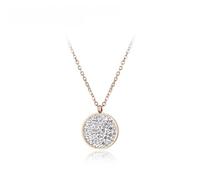 SiVaji Collier Pendentif Argent Bijoux Hommes Femmes Necklace Collier De Mariage De Luxe Bijoux Colliers De Tour De Cou Pour Femmes Rosegoldwhite