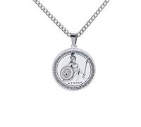 SiVaji Collier Pendentif Argent Bijoux Hommes Femmes Necklace Collier Vintage Mythologie Grecque Déesse Athéna Pendentif Mode Luxe Méduse Long Collier Ras De Cou Bijoux Argent