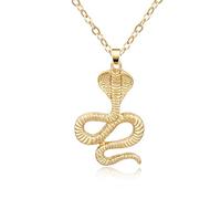 SiVaji Collier Pendentif Argent Bijoux Hommes Femmes Necklace Indien Gothique Or Couleur Animal Cobra Pendentif Collier Femmes Hommes Rayure Serpent Chaîne Collierpour Chaîne À Maillons Femelle
