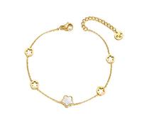 SiVaji Collier Pendentif Argent Bijoux Hommes Femmes Necklace Mode Blanc/Noir/Vert Coquillage Fleur Charme Pendentif Colliers Pour Femmes Fête De Mariage Bijoux B19056G-Blanc