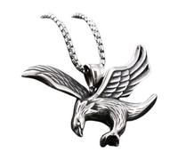 SiVaji Collier Pendentif Argent Bijoux Hommes Femmes Necklaceaigle Pendentif Collier Hommes Garçons Punk Sky Aigle Colliers Nochain