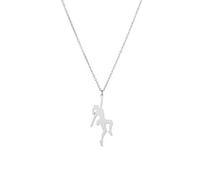 SiVaji Collier Pendentif Argent Bijoux Hommes Femmes Necklacesimple Rétro Party Escalade Fitness Collier en Plein Air Montagne Escalade Fille D’Acier