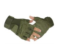 SiVaji Gants Gloves Moufles Hiver Homme Femme Gants Plein Demi Doigt Gants Combat Moto Vélo Extérieur M Demi-Doigt Vert