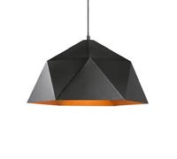 SIVAJI Suspension Polygonale Noire Suspensions Vintage Modernes Lustre Industriel Traditionnel Plafonnier De Style Nordique À 1 Lampe Pour Fast-food, Salon De Thé, Chambre