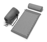 Sivan Health and Fitness Ensemble de tapis et coussin d'acupression, tapis de mise à la terre pour le stress, les douleurs au dos et au cou, tapis de massage d'acupuncture pour la relaxation
