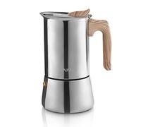 Sivaphe Cafetière à expresso à induction, cuisinière, machine à expresso, en acier inoxydable, cafetière moka, machine à expresso, sans aluminium, 450 ml, 9 tasses