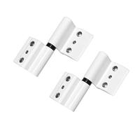 Sivenci - Lot de 2 charnières pour profil conventionnel 40 x 20 | Charnières à 2 corps pour profils 40 x 20 cm | Pour portes et fenêtres pratiques ou rabattables | Ouverture intérieure droite | Blanc