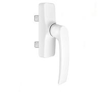 Sivenci - Poignée Battante en Aluminium | Crémone Carrée Série Européenne | Poignée Intérieure à 2 Pales | Couleur Blanche | Gauche