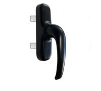 Sivenci - Poignée Cremonese Série Européenne | Ouverture Intérieure pour Portes et Fenêtres en Aluminium | Poignée ouverture intérieure 2 pales | Couleur Noir | Ouverture Intérieure Droite