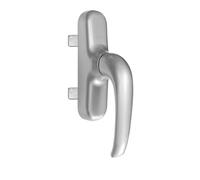 Sivenci - Poignée Cremonese Série Européenne | Ouverture Intérieure pour Portes et Fenêtres en Aluminium | Poignée ouverture intérieure 2 pales | Couleur Argent | Ouverture Intérieure Droite